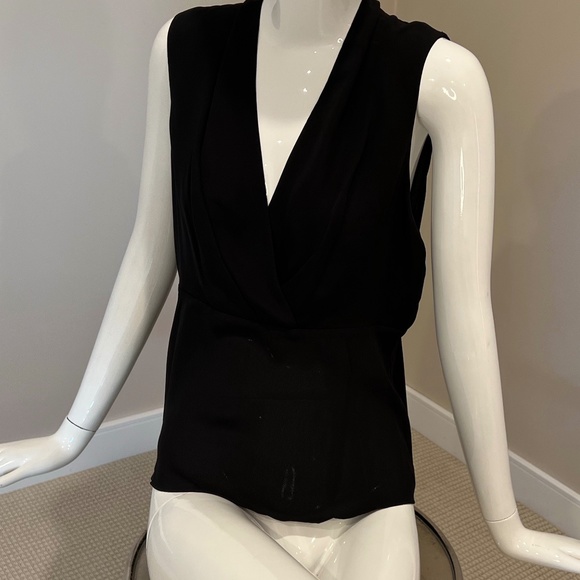 Nicole Miller Studio NEW NWT black holiday blouse top shirt size L ( 10 12 ) - Picture 1 of 6